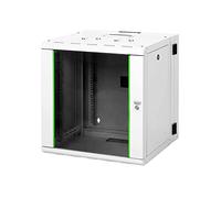 Armario de red colgante Unique 19" 12U rack 600x600, puertas de vidrio, gris, dividido, ensamblado, 100kg de doble sección, pivotante, gris (RAL 7035)