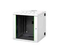 DIGITUS Armario de Red, Rack de 19 Pulgadas, 12U, Montaje en la Pared, Giratoria, Capacidad de Carga 100 kg, Serie Unique, Gris