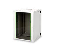 DIGITUS Armario de Red, Rack de 19 Pulgadas, 16U, Montaje en la Pared, Giratoria, Capacidad de Carga 100 kg, Serie Unique, Gris