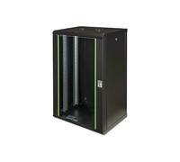DIGITUS Armario de Red, Rack de 19 Pulgadas, 20U, Montaje en la Pared, Profundidad 450 mm, Capacidad de Carga 100 kg, Serie Unique, Negro