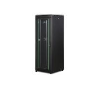 DIGITUS Armario de red - Rack de 19 pulgadas - 32U - 60 x 60 cm - Profundidad útil 54,3 cm - Capacidad de carga 1200 kg - Independiente - Puerta de cristal - IP20 - Serie Unique - Negro