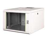 DIGITUS Armario de Red, Rack de 19 Pulgadas, 7U, Montaje en la Pared, Profundidad 600 mm, Capacidad de Carga 100 kg, Serie Unique, Gris