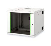 DIGITUS Armario de Red, Rack de 19 Pulgadas, 9U, Montaje en la Pared, Giratoria, Capacidad de Carga 100 kg, Serie Unique, Gris