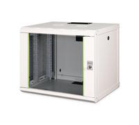 DIGITUS Armario de Red, Rack de 19 Pulgadas, 9U, Montaje en la Pared, Profundidad 450 mm, Capacidad de Carga 100 kg, Serie Unique, Gris