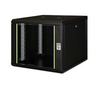 9U wall mounting cabinet, Unique 509x600x600 mm, color black (RAL 9005)