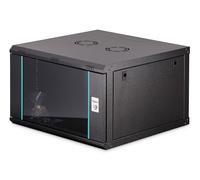 DIGITUS Armario Rack - Rack de 19" 7U - Sin Montar - Montaje en Pared - Profundidad: 600 mm - Profundidad útil: 470 mm - Capacidad de Carga: 60 kg - Puerta de Cristal - Serie Dynamic-N - Negro