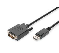 DisplayPort adapter cable, DP - DVI (24+1) M/M, 1.0m, w/interlock, DP 1.1a, bl