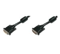 DIGITUS ASSMANN DVI-D DUALLINK EXTENSION CABLE DVI-D (24+1) M/DVI-D (24+1) F 5M BLACK