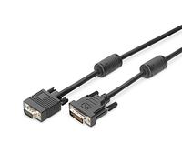 DIGITUS ASSMANN DVI-I DUALLINK ADAPTER CABLE DVI-I (24+5) M(PLUG)/DSUB15 M(PLUG) 2M BLACK