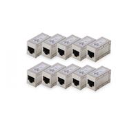 Digitus AT-AG-8-8-C6S-10 Acopladores Modulares CAT 6 Blindados Paquete de 10 Plata