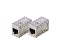 Digitus AT-AG-8-8-C6S-2 Acopladores Modulares CAT 6 Blindados Plateados Paquete de 2