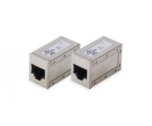 Digitus AT-AG-8-8-C6S-2 Acopladores Modulares CAT 6 Blindados Plateados Paquete de 2