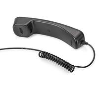 DIGITUS Auricular USB para comunicación VoIP - Adaptador USB con cable en espiral - Plug and Play - Negro