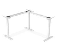 DIGITUS Bastidor de Mesa de Altura Regulable eléctricamente - Función Memoria - 3 Motores - Cuadro de mandos - Sistema anticolisión - 90° en L - para tableros estándar - Blanco