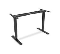 DIGITUS Bastidor de Mesa Regulable en Altura eléctricamente - 3 etapas - Pantalla táctil - función de Memoria - 2 Motores - Sistema anticolisión - Cierre con Llave - para tableros comunes - Negro