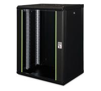 Digitus Bastidor de Pared Unique 16HE, Carcasa de Rack 600 x 450 x 780 mm (An x Al x Pr) 16U, Capacidad 100 kg, Negro