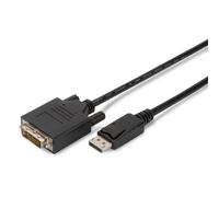DIGITUS Assmann - Cable Adaptador DisplayPort a 1.2 DVI-D (24+1 M/M, Full HD, Dual Link, 3 m, máx. 2560 x 1600)