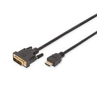 Digitus cable adaptador hdmi - tipo-a a dvi-d (18+1) - full hd - 2 m -