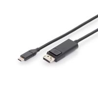 DIGITUS Cable adaptador USB 3.2 Gen2 - 2,0 m - USB C (m) a DisplayPort (m) - 10
