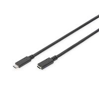 DIGITUS Cable alargador USB 3.2 Gen2 - 0,7 m - USB-C macho a hembra