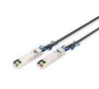 DIGITUS Cable DAC universal - SFP28-25 Gbit/s - factor de forma IPF - compatible con SFF-8432 - cable de red Twinax - Direct Attached Cable - AWG30 - conectable en caliente - 3m - negro