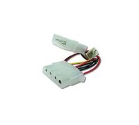 DIGITUS Cable de alimentación Molex interno - Molex de 4-pin a Molex de 4-pin y conector de ventilador de 3-pin - 0,3 m - adecuado para ventiladores, discos duros o unidades ópticas