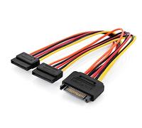 Internal Y-power supply cable M/F/F, 0.3m, SATA 15-pin - 2x SATA 15-pin