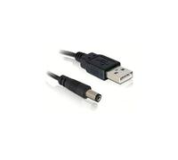 Digitus Cable de alimentación USB, conector DC 5.5 x 2.1 mm, USB A, M/M, Color Negro,