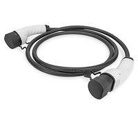 DIGITUS Cable de Carga Modo 3 para Coches eléctricos y PHEV - 5 m - Tipo 2 - Monofásico - 32 A - 7,4 kW - Negro/Gris