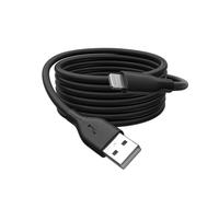 DIGITUS Cable de Carga - USB A a Lightning - 2 m - Cable USB 480 Mbit/s 12 W 2,4 A - Funda de Silicona Flexible con protección contra dobleces - Certificado MFI para Dispositivos Apple - Negro