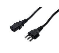 DIGITUS Cable de conexión a la red, 1.8 m, CEI 23-50 a C13, macho, hembra, H05VV-F3G, 0.75 mm²