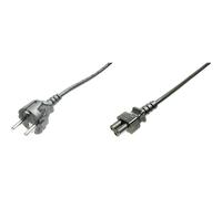 DIGITUS Cable de conexión a la red eléctrica, 0.75 m, CEE 7/7 (Tipo-F) a C5, enchufe, enchufe, H05VV-F3G, 0.75 mm²