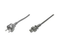 DIGITUS Cable de conexión a la red eléctrica, 1.2 m, CEE 7/7 (Tipo-F) a C5, enchufe, enchufe, H05VV-F3G, 0.75 mm²