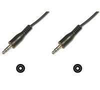 DIGITUS cable de conexión de audio - clavija de 3,5 mm a clavija de 3,5 mm - cable AUX - cable estéreo - 1,5 m - negro - para sistemas estéreo, cine en casa, barra de sonido, ordenador