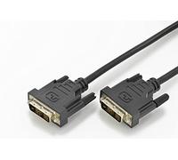 DIGITUS Cable de conexión DVI-D, 2,0 m, DVI (18+1), conector a conector, enlace único, negro