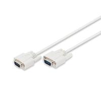 DIGITUS Cable de conexión en serie - D-Sub 9 a D-Sub 9 - De enchufe a enchufe - 3.0m - RS-232 - RS-485 - Beige