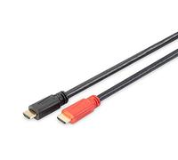 HDMI High Speed connection cable, type A, w/ amp. M/M, 10.0 m, Full HD, gold, bl
