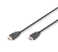 DIGITUS Cable de conexión HDMI estándar, tipo A - 5,0 m - con canal Ethernet - FullHD 1080p/60 Hz - compatible con TV/proyector/monitor - contactos chapados en oro - negro