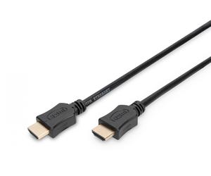 DIGITUS Cable de conexión HDMI High Speed con Ethernet - 1 m - HDMI tipo A (Estándar) - HDMI tipo A (Estándar) - 3840 x 2160 Pixeles - 3D - Negro
