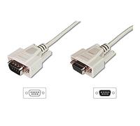 DIGITUS Cable de conexión serie - D-Sub 9 a D-Sub 9 - macho a hembra - 2,0 m - cable alargador - beige
