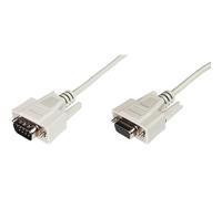DIGITUS Cable de conexión serie - D-Sub 9 a D-Sub 9 - macho a hembra - 2,0 m - cable alargador - beige