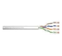 Cable de conexión en bruto DIGITUS Cat-5e - vendido por metro, sin ensamblar - 100 m - cable de red U-UTP - PVC - AWG 26/7 - gris