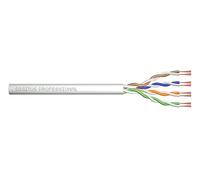 DIGITUS Cable de conexión sin terminar Cat-6 - 305 m - Sin terminar | Cable de red U-UTP - LSZH - AWG 26/7 - 1 Gbit/s - 250 MHz - Compatible con PoE+ - Gris