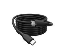 DIGITUS Cable de conexión USB 2.0-2 m - USB-C a USB-C - Funda de silicona flexible con protección contra dobleces - Hasta 480 Mbit/s - Cable USB con Plug & Play - Negro