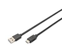 USB Type-C connection cable, type A to C M/M, 3.0m, 3A, 480MB, 2.0 Version, bl