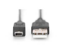 USB 2.0 connection cable, type A - mini B (5pin) M/M, 1.8m, USB 2.0 conform, bl