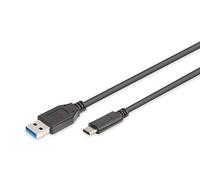 USB Type-C connection cable, type C to A M/M, 1.0m, 3A, 5GB, 3.0 Version, bl