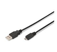 Digitus Cable de Conexión USB Tipo A-Micro USB 1.8m Negro