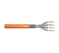 DIGITUS 1000 m de Cable de red Cat 7, S-FTP (PiMF) Simplex, BauPVO Cca, LSZH Libre de Halógenos -1200 MHz Copper AWG 23/1 -Compatible con PoE+Cable LAN Cable Ethernet, Naranja