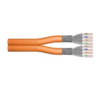 Digitus Cable de Datos CAT 7 S/FTP Verlegekabel, 500 m, Duplex, CCA, Cobre Sólido, LSZH, 10 Gbit/s, 1200 MHz, Naranja